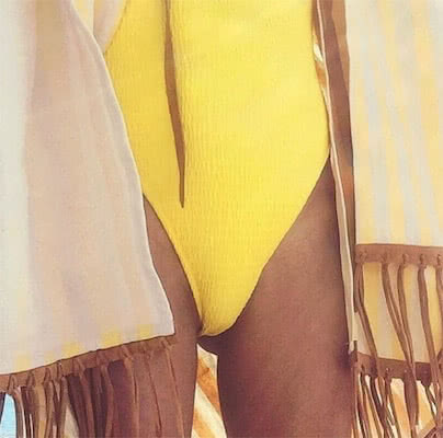 Maillot de bain jaune femme
